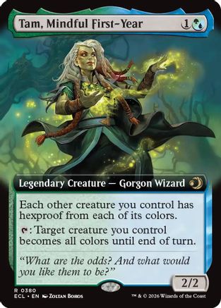 Tam, Mindful First-Year (Extended Art) |  Foil (380) [Lorwyn Eclipsed]