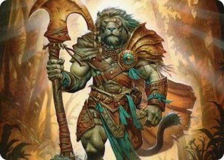 Ajani, Outland Chaperone Art Card |  (028) [Art Series: Lorwyn Eclipsed]
