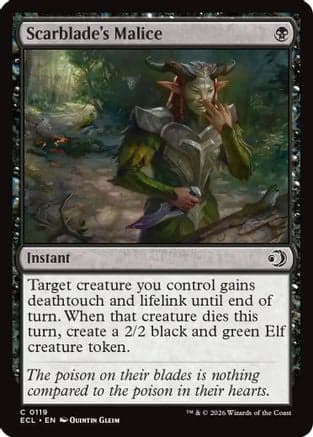 Scarblade's Malice |  (119) [Lorwyn Eclipsed]