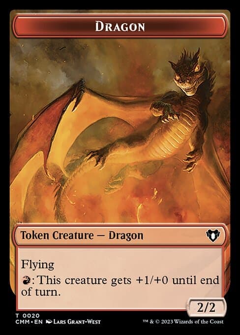 Soldier // Dragon (0020) Double-Sided Token [Commander Masters Tokens] Foil