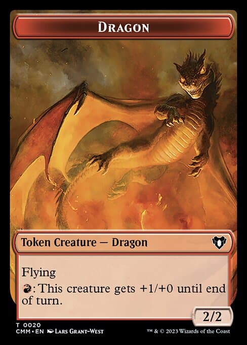 Clue // Dragon (0020) Double-Sided Token [Commander Masters Tokens] Foil