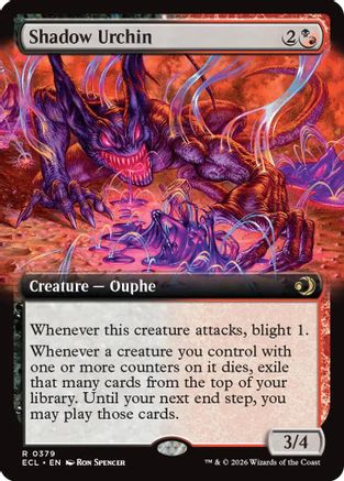 Shadow Urchin (Extended Art) |  (379) [Lorwyn Eclipsed]