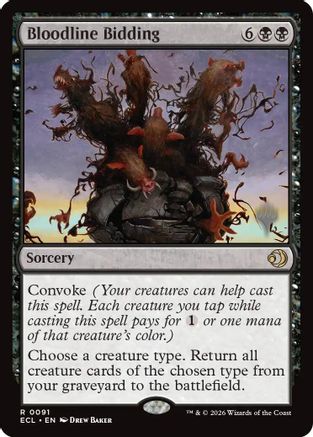 Bloodline Bidding |  Foil (091) [Promo Pack: Lorwyn Eclipsed]