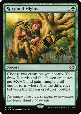 Spry and Mighty |  Foil (195) [Promo Pack: Lorwyn Eclipsed]
