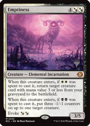 Emptiness |  Foil (222) [Promo Pack: Lorwyn Eclipsed]