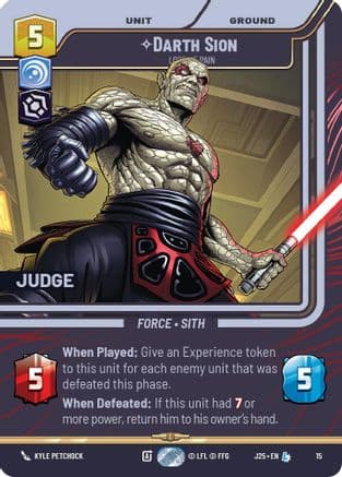 Darth Sion - Lord of Pain | Foil (15)  [Judge Promos]