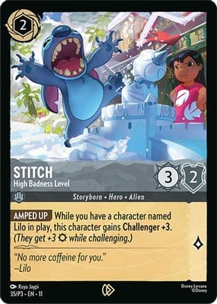 Stitch - High Badness Level | Cold Foil (35) [Disney Lorcana Promo Cards]
