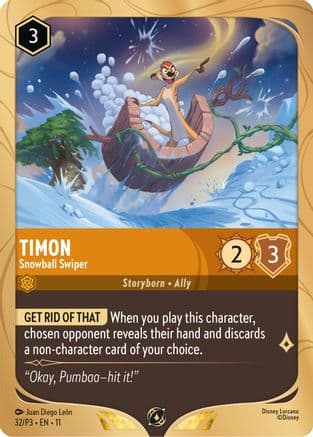 Timon - Snowball Swiper | Holofoil (32) [Disney Lorcana Promo Cards]