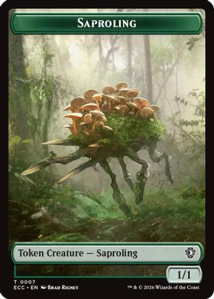 Saproling // Scarecrow Double-Sided Token |  Foil (7 // 11) [Commander: Lorwyn Eclipsed]