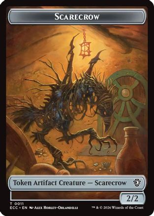 Scarecrow // Treasure Double-Sided Token |  (11 // 10) [Commander: Lorwyn Eclipsed]