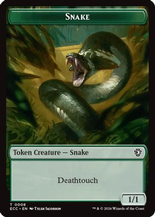 Snake // Scarecrow Double-Sided Token |  (8 // 11) [Commander: Lorwyn Eclipsed]