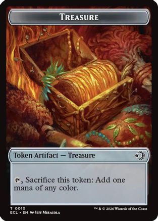 Treasure // Shapeshifter Double-Sided Token |  (10 // 1) [Commander: Lorwyn Eclipsed]