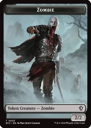 Zombie // Snake Double-Sided Token |  Foil (3 // 8) [Commander: Lorwyn Eclipsed]