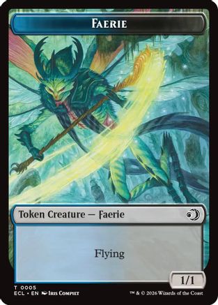Faerie // Goblin Double-Sided Token |  Foil (5 // 6) [Lorwyn Eclipsed]