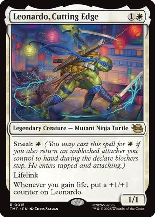 Leonardo, Cutting Edge |  Foil (015) [Teenage Mutant Ninja Turtles]