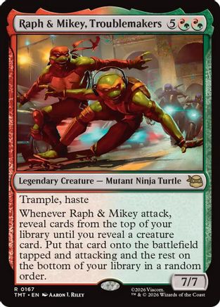 Raph & Mikey, Troublemakers |  Foil (167) [Teenage Mutant Ninja Turtles]