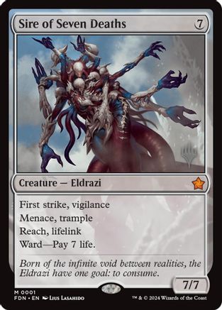 Sire of Seven Deaths |  Foil (001) [Promo Pack: Lorwyn Eclipsed]