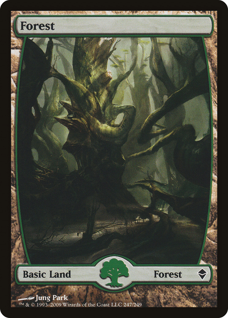 Forest (247) [Zendikar] Foil