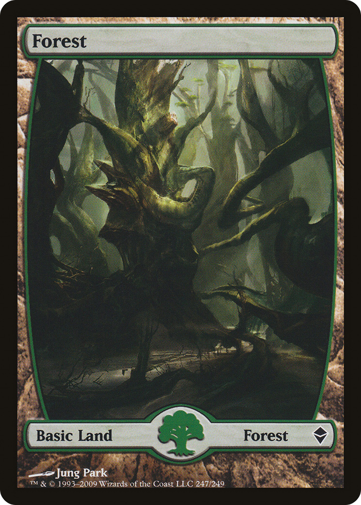 Forest (247) [Zendikar] Foil