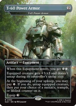 T-60 Power Armor - T-45 Power Armor |  Foil (2452) [Secret Lair Drop Series]