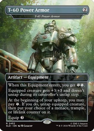 T-60 Power Armor - T-45 Power Armor |  Foil (2452) [Secret Lair Drop Series]