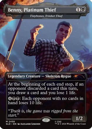 Benny, Platinum Thief - Tinybones, Trinket Thief |  Foil (2458) [Secret Lair Drop Series]