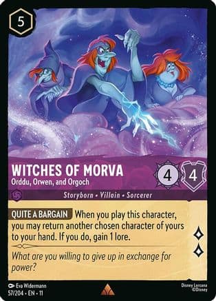 Witches of Morva - Orddu, Orwen, and Orgoch | Cold Foil (57/204) [Winterspell]