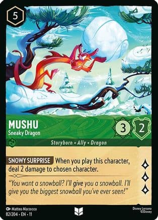 Mushu - Sneaky Dragon | Cold Foil (82/204) [Winterspell]