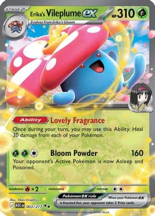 Erika's Vileplume ex 003- ME Ascended Heroes Holofoil