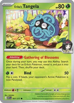 Erika's Tangela 007/217 - ME Ascended Heroes Reverse Holofoil