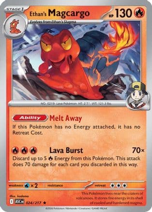 Ethan's Magcargo 024/217 - ME Ascended Heroes Holofoil