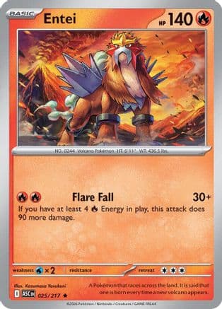 Entei 025- ME Ascended Heroes Holofoil