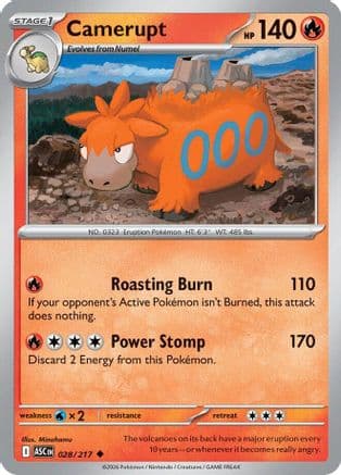 Camerupt 028- ME Ascended Heroes Reverse Holofoil