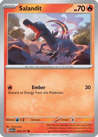 Salandit 034- ME Ascended Heroes Reverse Holofoil