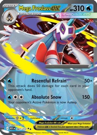 Mega Froslass ex 047/217  - Holofoil ME Ascended Heroes - Double Rare