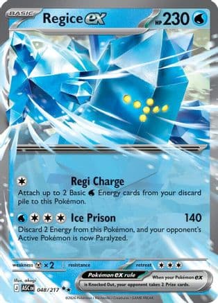 Regice ex 048- ME Ascended Heroes Holofoil