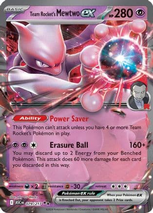 Team Rocket's Mewtwo ex 079/217 - ME Ascended Heroes Holofoil