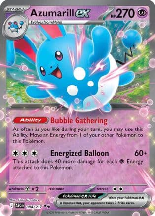 Azumarill ex 084- ME Ascended Heroes Holofoil