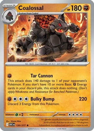 Coalossal 120- ME Ascended Heroes Reverse Holofoil