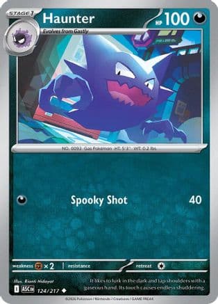 Haunter 124- ME Ascended Heroes Reverse Holofoil