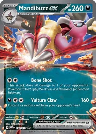 Mandibuzz ex 139- ME Ascended Heroes Holofoil