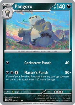 Pangoro 140- ME Ascended Heroes Reverse Holofoil