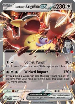 Team Rocket's Kangaskhan ex 162- ME Ascended Heroes Holofoil