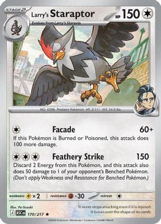 Larry's Staraptor 170/217 - ME Ascended Heroes Reverse Holofoil