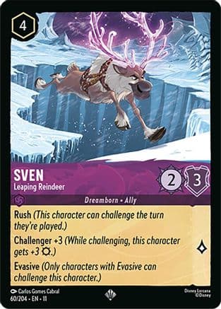 Sven - Leaping Reindeer | Cold Foil (60/204) [Winterspell]