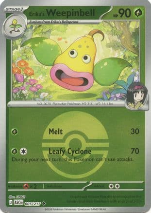 Erika's Weepinbell (Poke Ball) 005  - Reverse Holofoil ME Ascended Heroes - Uncommon