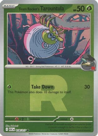 Team Rocket's Tarountula (Team Rocket) 018- ME Ascended Heroes Reverse Holofoil