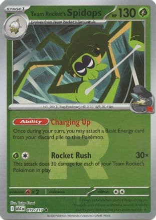 Team Rocket's Spidops (Team Rocket) 019- ME Ascended Heroes Reverse Holofoil