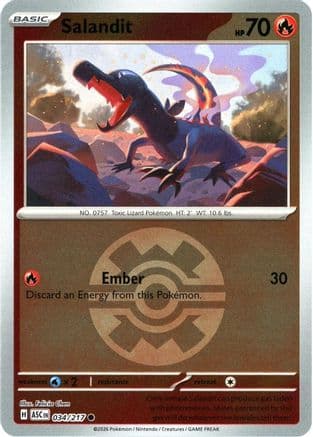 Salandit (Quick Ball) 034- ME Ascended Heroes Reverse Holofoil