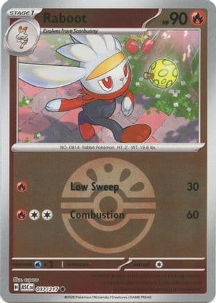 Raboot (Friend Ball) 037- ME Ascended Heroes Reverse Holofoil